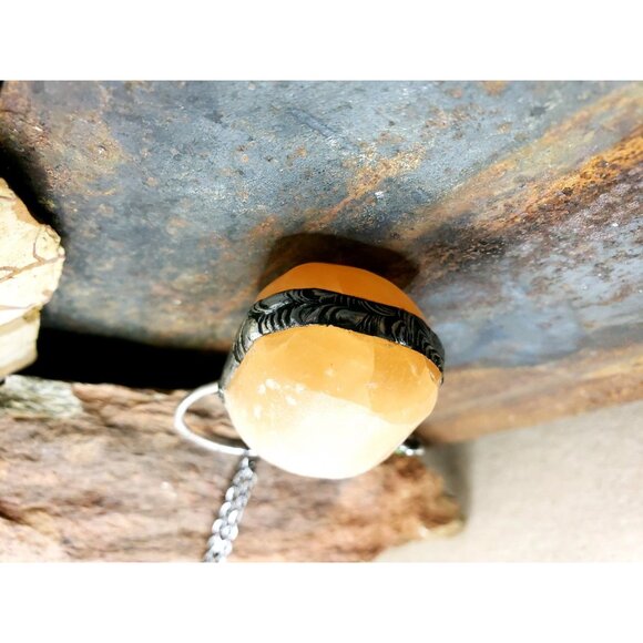 Halloween Pumpkin Crystal Necklace Handmade Halloween costume jewelry - Picture 6 of 11